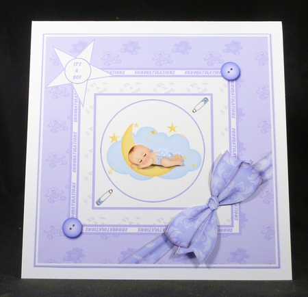 Its a boy 8 x 8 card front. by Michelle Chivers