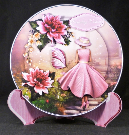 Darling Dahlia Plate Card & Stand Mini-Kit by Michelle Chivers