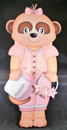 3D On the Shelf Card Kit - Cute Little Baby Meerkat Natalya by Michelle Chivers