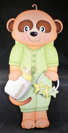 3D On the Shelf Card Kit - Cute Little Baby Meerkat Alexis by Michelle Chivers