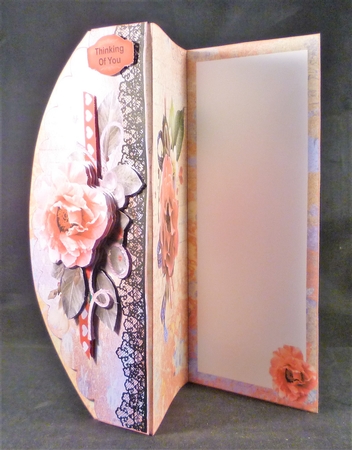 3 Fold Card Pink Rose by Michelle Chivers