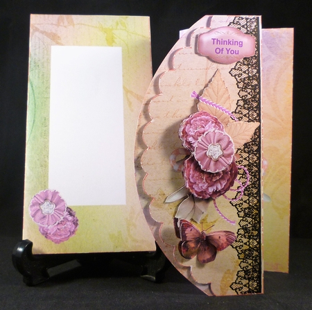 3 Fold Card Lavender Flowers by Michelle Chivers