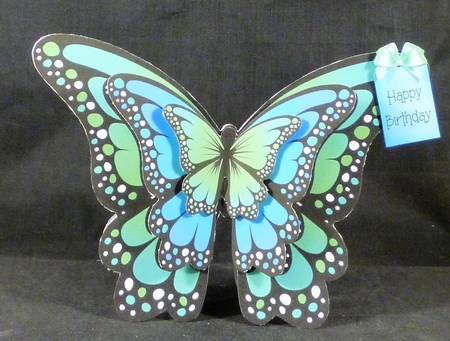 Butterfly Shaped A Frame Card - BA7 by Michelle Chivers