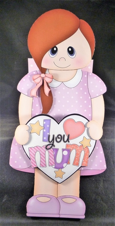 3D On the Shelf Card Kit - Little Teen Dena has a Heart for Mum by Michelle Chivers