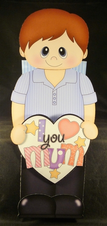 3D On the Shelf Card Kit - Little Teen Raymon has a Heart for Mum by Michelle Chivers