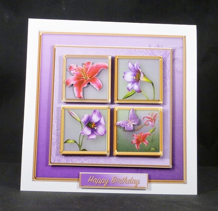 Lots of Lilies - Square Layers Card Mini Kit by Michelle Chivers