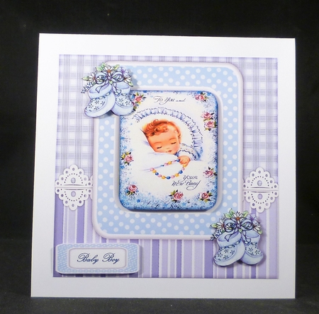 Its a Boy Cute card Topper by Michelle Chivers