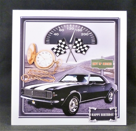 Mucle Cars Card Front Kit.  2 by Michelle Chivers