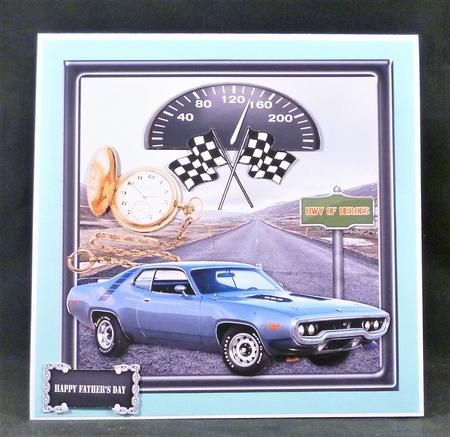 Mucle Cars Card Front Kit.  3 by Michelle Chivers
