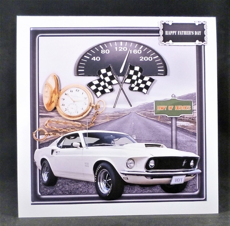 Mucle Cars Card Front Kit.  5 by Michelle Chivers