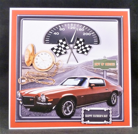 Mucle Cars Card Front Kit.  7 by Michelle Chivers