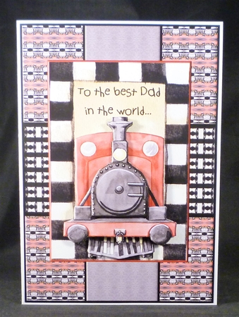 JJ BEST DAD FATHERS DAY DECOUPAGE CARD by Michelle Chivers