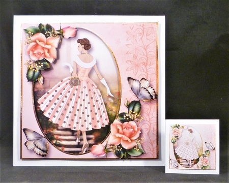 A Garden Stroll With Pink Roses by Michelle Chivers