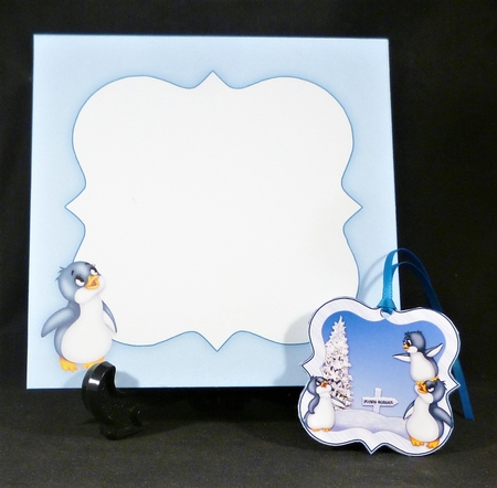 Penguins Flying School Cut & Fold Card Kit With Decoupage, Inserts, Envelope, Gift Tags & Bookmark by Michelle Chivers
