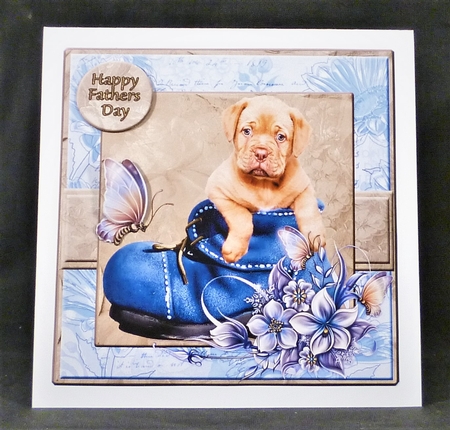 Beautiful Puppy in a Boot for Fathers Day #1 by Michelle Chivers
