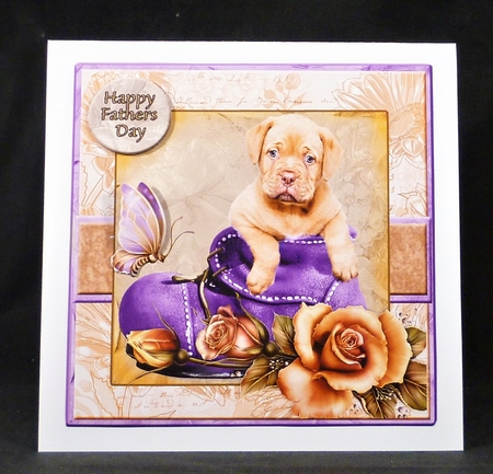 Beautiful Puppy in a Boot for Fathers Day #2 by Michelle Chivers