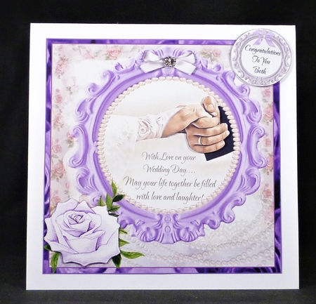 WEDDING DAY LILAC ROSES BACKED by Michelle Chivers