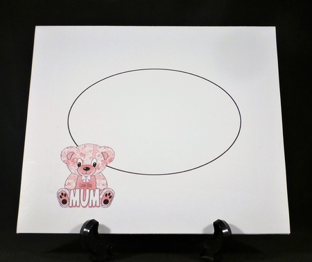 Teddy Bear Mothers Day or For Mum A Frame Card - Pink by Michelle Chivers