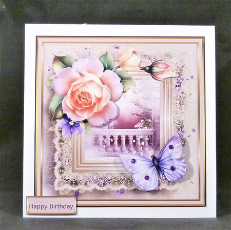 rose and butterfly garden by Michelle Chivers