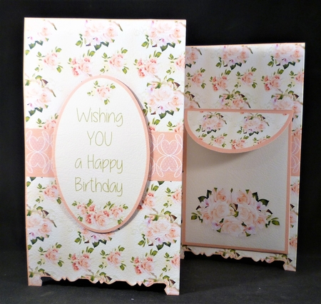 Pretty Floral Concertina Card - Blank by Michelle Chivers