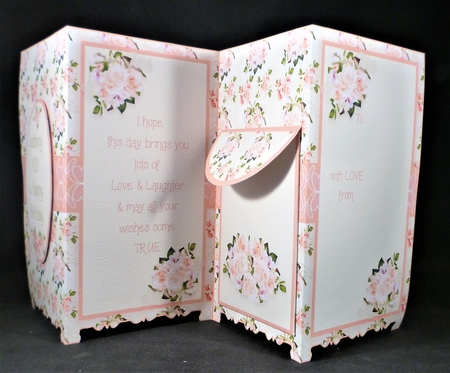 Pretty Floral Concertina Card - Blank by Michelle Chivers