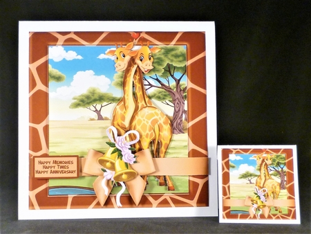 Cute Giraffe Wedding Or Anniversary Mini Card Kit by Michelle Chivers