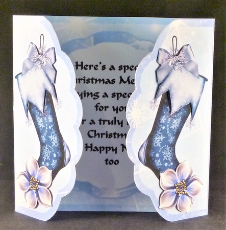 Blue Christmas Gatefold Card by Michelle Chivers