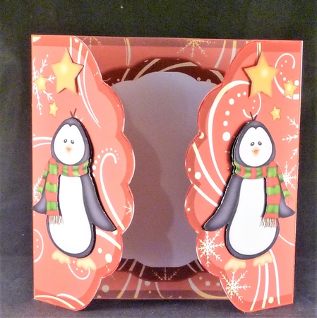 Red Christmas Gatefold Card by Michelle Chivers