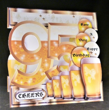 Birthday BEER Celebration - 95 Today - Single Sheet by Michelle Chivers