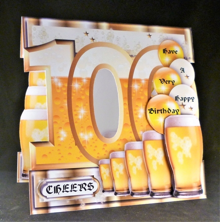 Birthday BEER Celebration - 100 Today - Single Sheet by Michelle Chivers