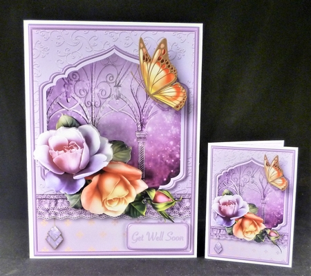 Roses at Twilight - 5in x 7in Card Mini Kit by Michelle Chivers