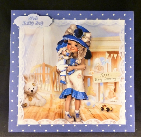 Sweet Little Baby Boy Sleeping Card Mini Kit by Michelle Chivers