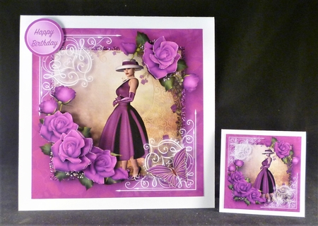 In the Roses - Decoupage Card Mini Kit by Michelle Chivers