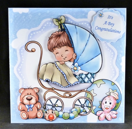 7x7 Sweet baby boy mini kit by Michelle Chivers