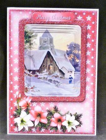 Snowy Church - A5 Pyramid Card Mini Kit by Michelle Chivers