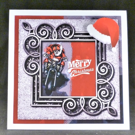 Christmas Biker Male Card Mini Kit by Michelle Chivers