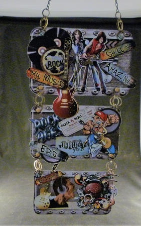 Rebel Rock Hanging Signs Trio by Michelle Chivers