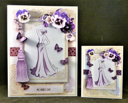 Vintage Fashion 2 Card Front Kit by Michelle Chivers