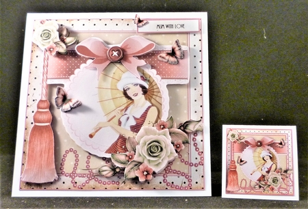 Vintage Lady 2 Card Front Kit by Michelle Chivers