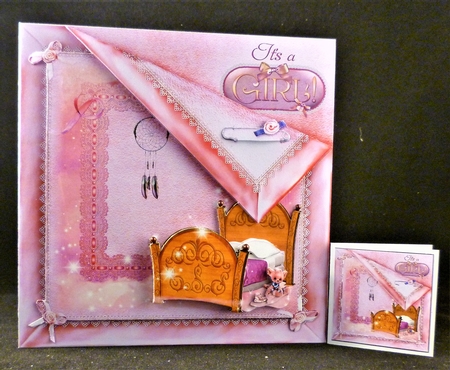 Welcome to the world - Baby Girl - 3D Decoupage kit + Insert & Gift Tag by Michelle Chivers