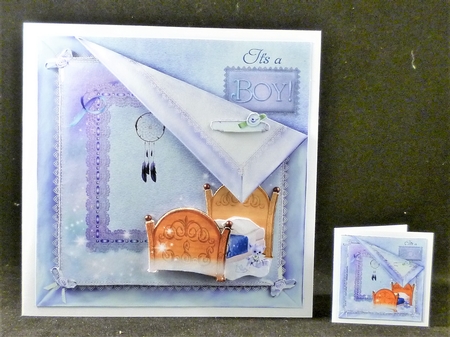 Welcome to the world - Baby Boy - 3D Decoupage kit + Insert & Gift Tag by Michelle Chivers