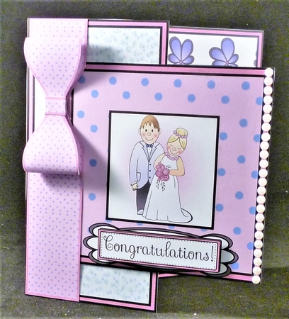 Wedding Couple Half Front Square by Michelle Chivers