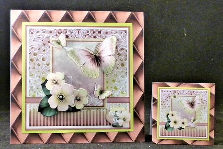 Vintage Pastel Shabby Butterfly Flower 1411 by Michelle Chivers