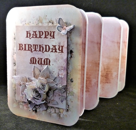 MY MUMS 80TH BIRTHDAY XXL CONCERTINA CARD KIT by Michelle Chivers