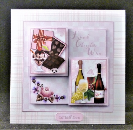 Friends, Chocolate, Wine - Card Mini Kit by Michelle Chivers