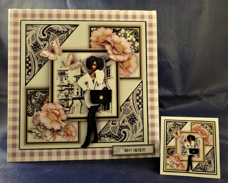 Fashion And Lace 1 Card Kit 8x8 by Michelle Chivers