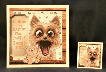 It wasnt me, it was the cat toon dog 8x8 by Michelle Chivers