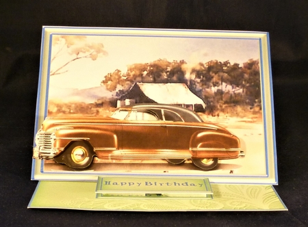 Vintage Car Easel Card - Birthday/Fathers Day by Michelle Chivers