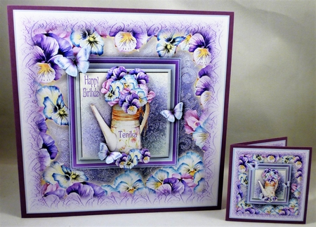 The Pansy Teapot Card Kit by Michelle Chivers