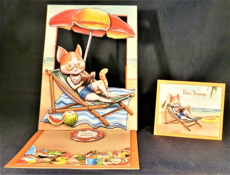 Forever Framed Easel Card - Holiday Kitty by Michelle Chivers